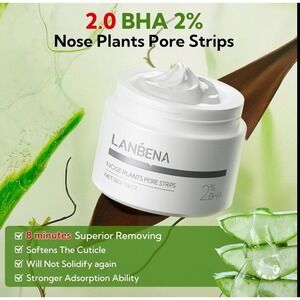Lanbena Nose Plants Pore Strips 2.0 BHA 2% Blackhead Remover Mask 30g 1.06oz‎